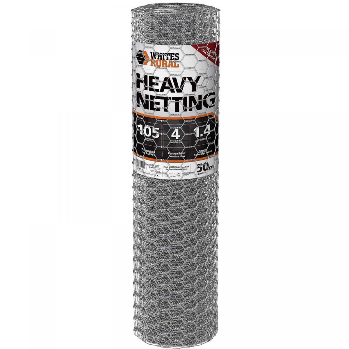 Whites Heavy Netting 50M / 105cm / 4cm / 1.4mm