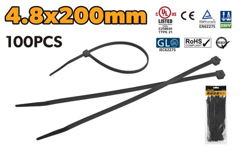 Cable Tie Black Nylon
