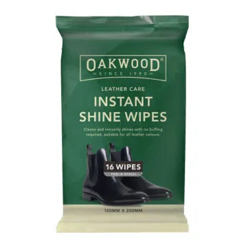 OAKWOOD INSTANT SHINE WIPES 200X150MM 16PK
