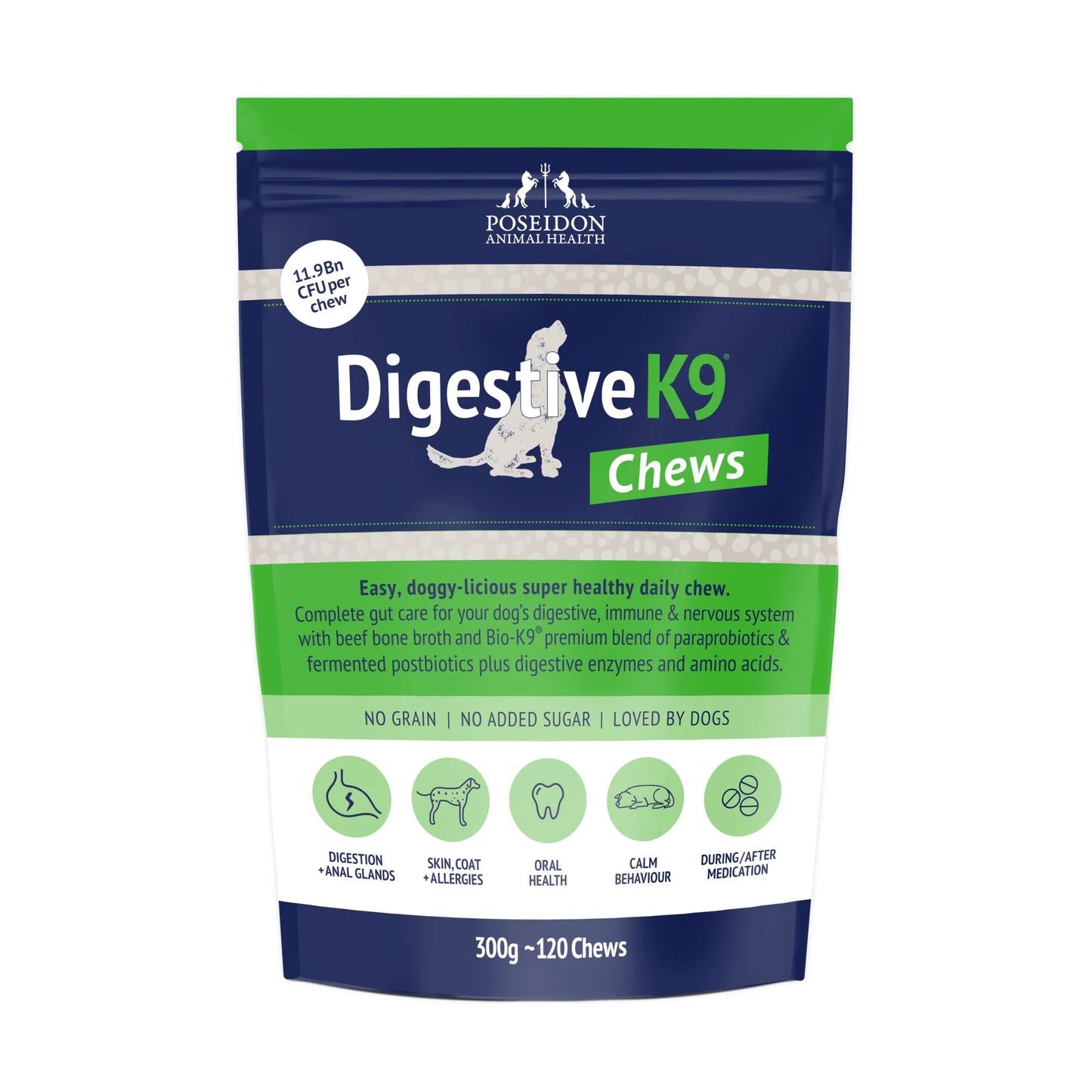 Poseidon Digestive K9 - Canine Gut Supplement 300g 120 Chews