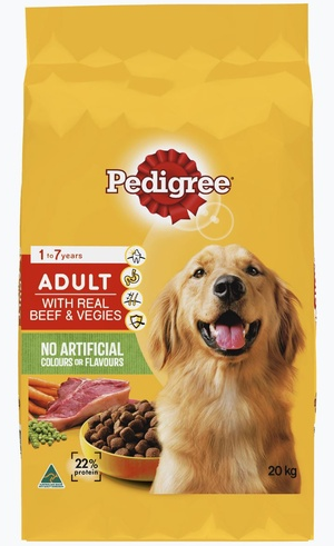 Pedigree Adult with Real Beef 20KG