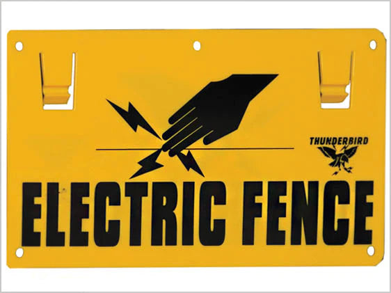 Thunderbird Electric Fence Sign - single