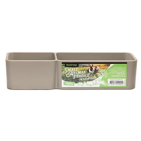 Small Animal Feeder Bowl - Double Rectangular