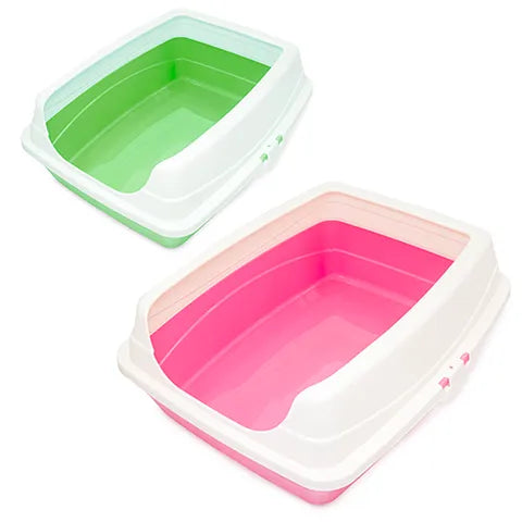 CAT LITTER TRAY WITH RIM (RECTANGLE)