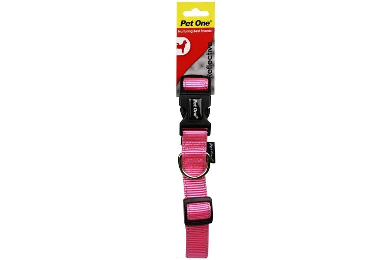 Pet One Collar Nylon Reflective LARGE - 35 X 50cm 20mm