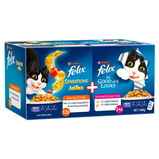 FELIX Sensations Jellies Favourites & As Good As it Looks 36x85g