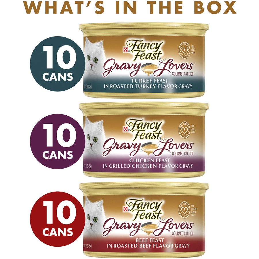 Purina Fancy Feast Gravy Lovers Poultry & Beef Collection 24 x 85g