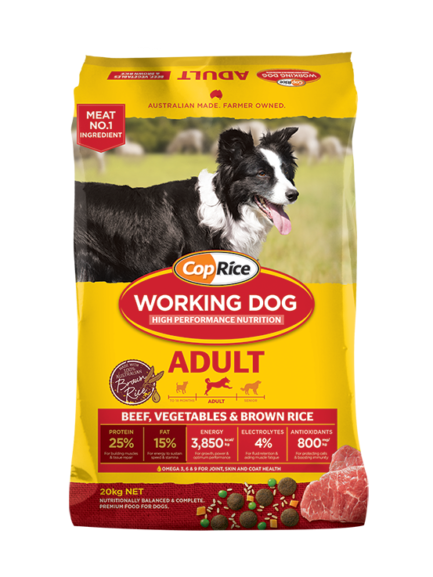 CopRice Working Dog Beef, Veg & Brown Rice 20kg