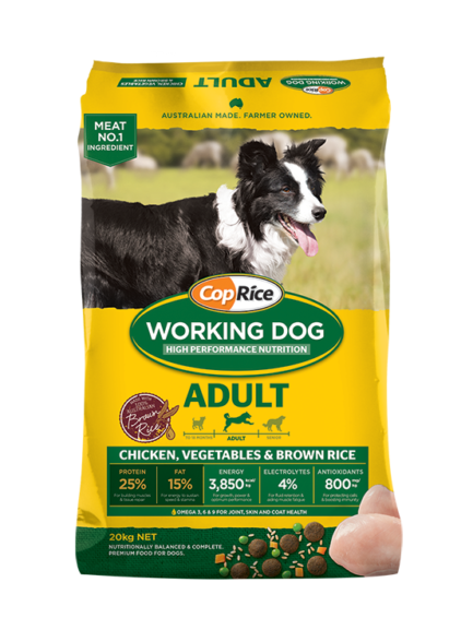 CopRice Working Dog Chicken, Vegetables & Brown Rice Adult 20kg