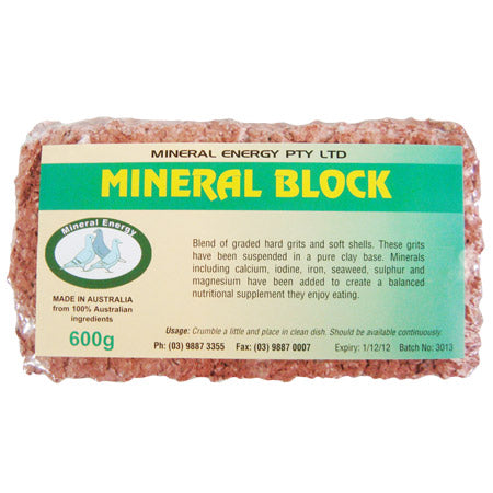 Mineral Block for Pigeons + Parrots 600g (EACH)