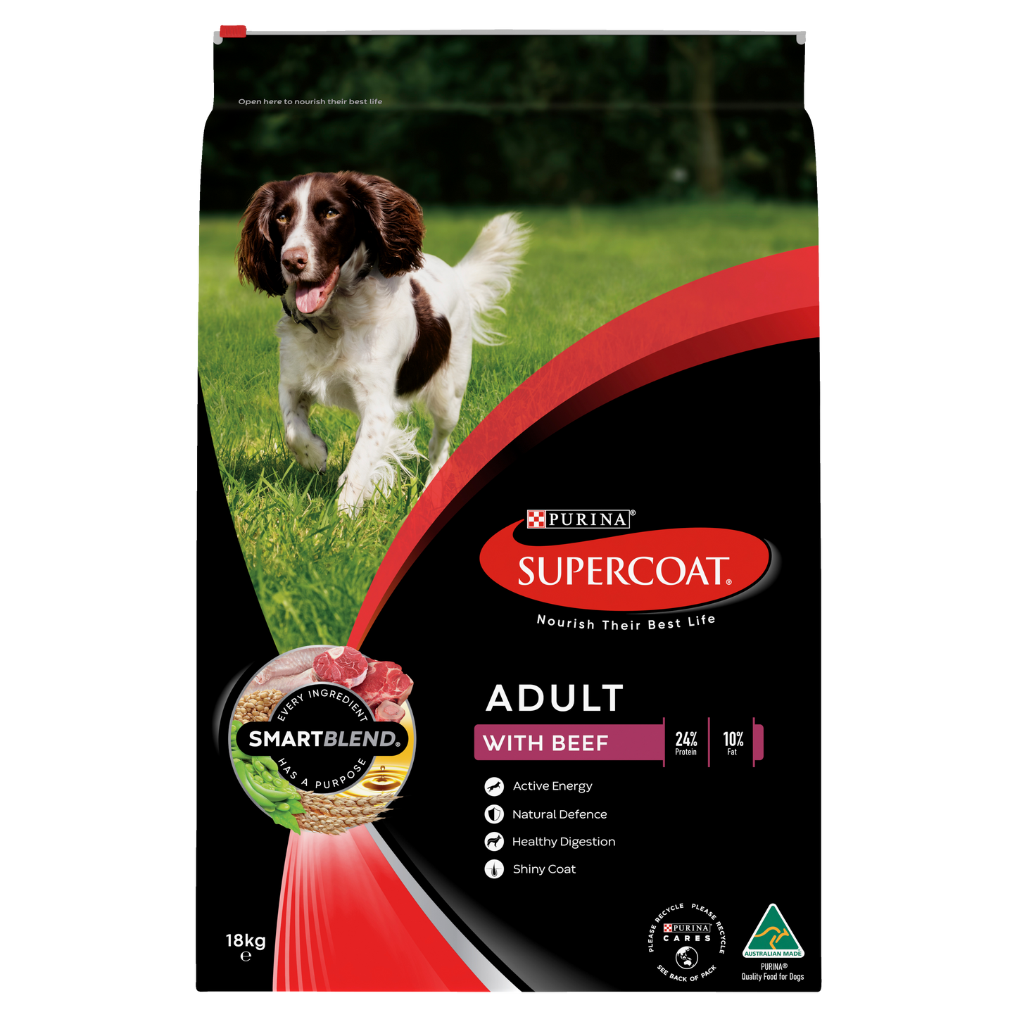Purina Supercoat Adult Dog Beef 20Kg