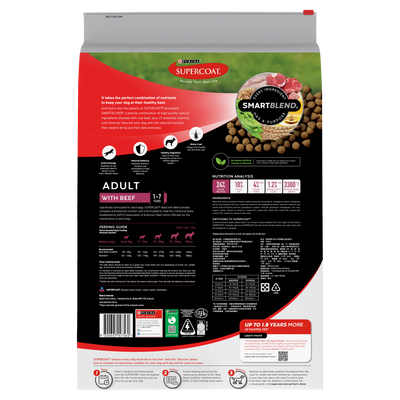 Purina Supercoat Adult Dog Beef 20Kg