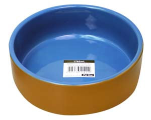 Pet One Bowl Terracotta Blue Glazed