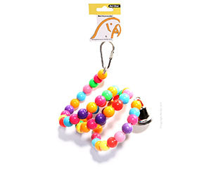 Avi One Bird Toy Coloured Beads Twister Bell 72cm