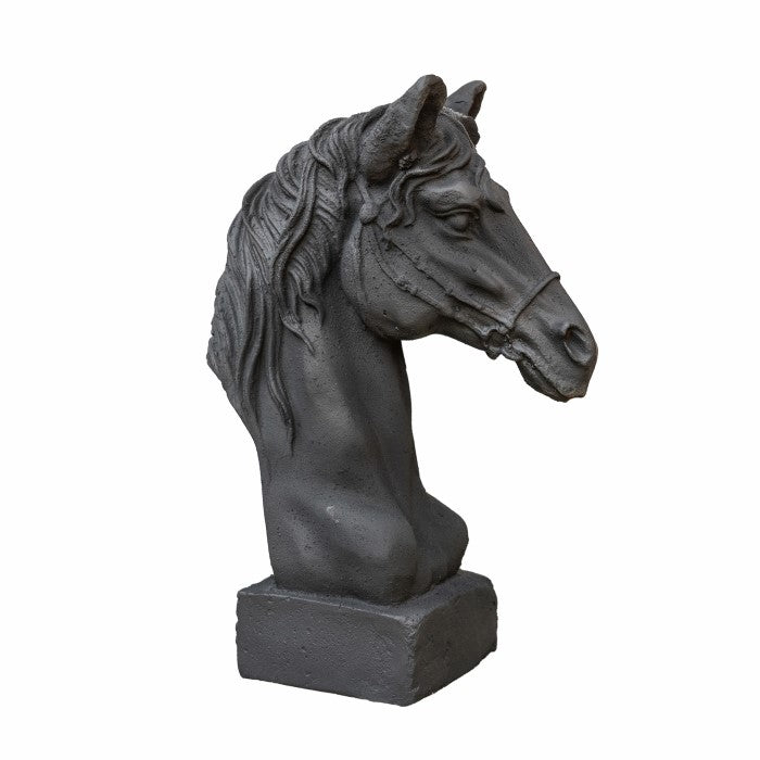 Horse Head Cast Iron Med Black