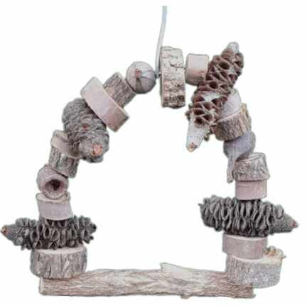 Macaw Swing natural bird toy