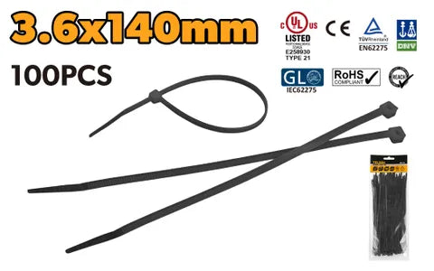 Cable Tie Black Nylon