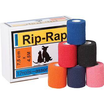 Saxon Rip-Rap Self Adhesive Bandage 7.5cm Assorted Colours