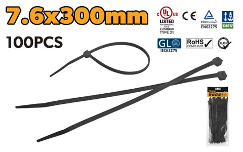 Cable Tie Black Nylon