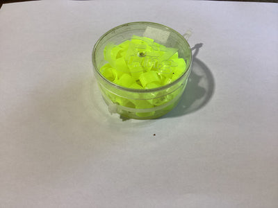 Pigeon Plastic Rings 8mm Fluro Yellow 50pk