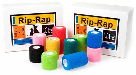 Saxon Rip-Rap Self Adhesive Bandage 7.5cm Assorted Colours