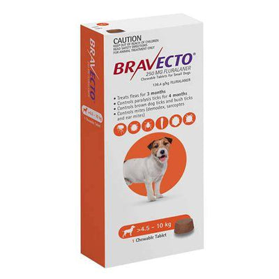 Bravecto Chews Dog Small Orange 4.5-10kg