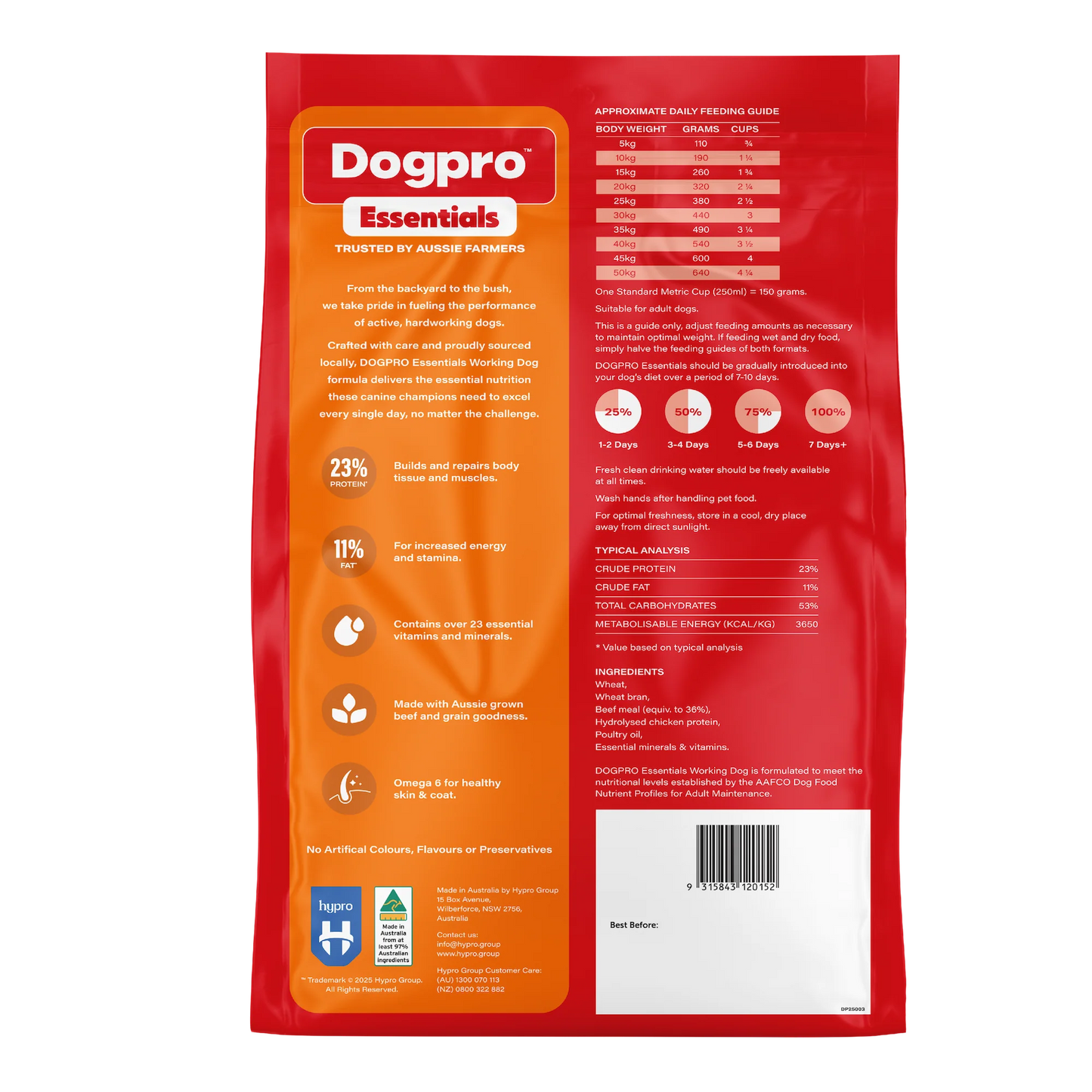 DogPro Working Dog 20kg