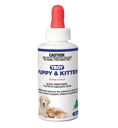 Troy Puppy and Kitten Worm Syrup 50 mL