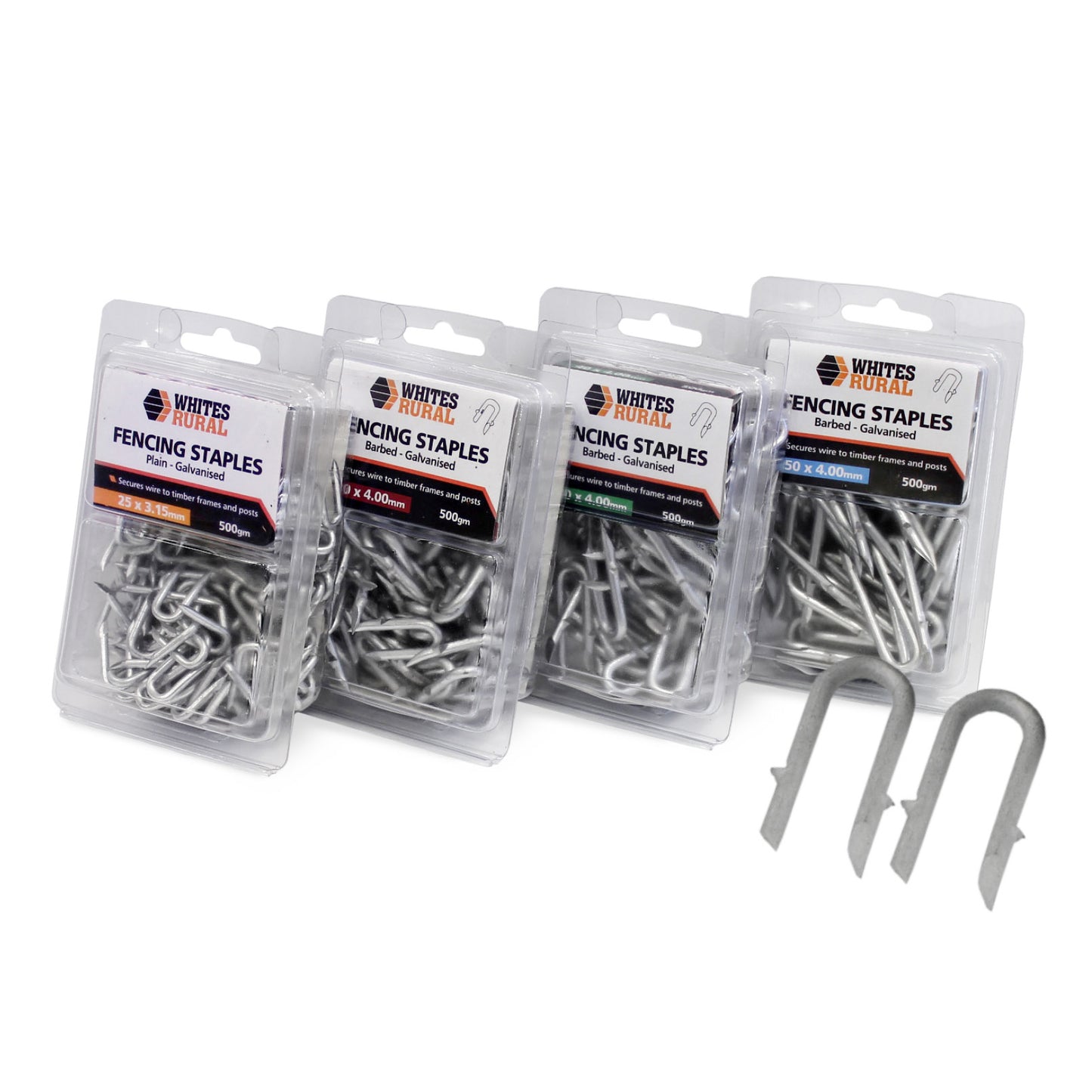 Whites Fencing Staples Barbed 40 x 4.00mm - approx qty 52