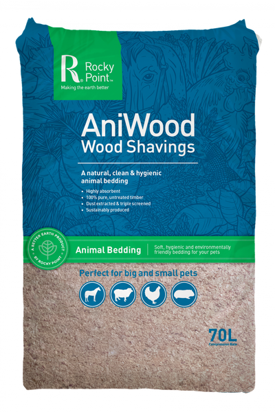 Rocky Point AniWood Shavings 70L 13kg