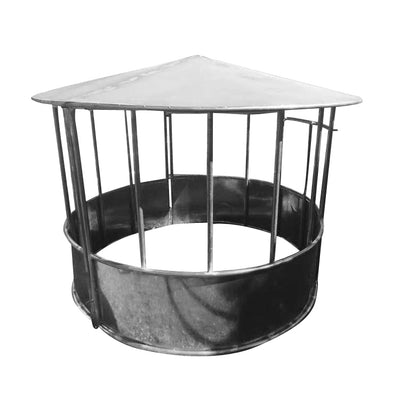 Round Bale Hay Feeder 6FT with Roof Galvanised