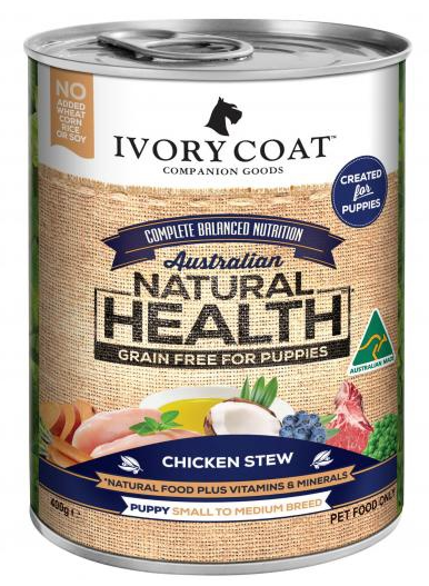 Ivory Coat Wet Cans Puppy Chicken Stew 12 x 400g