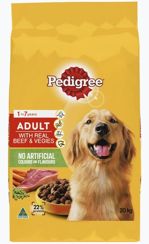 PEDIGREE MEATY BITES BEEF 20KG