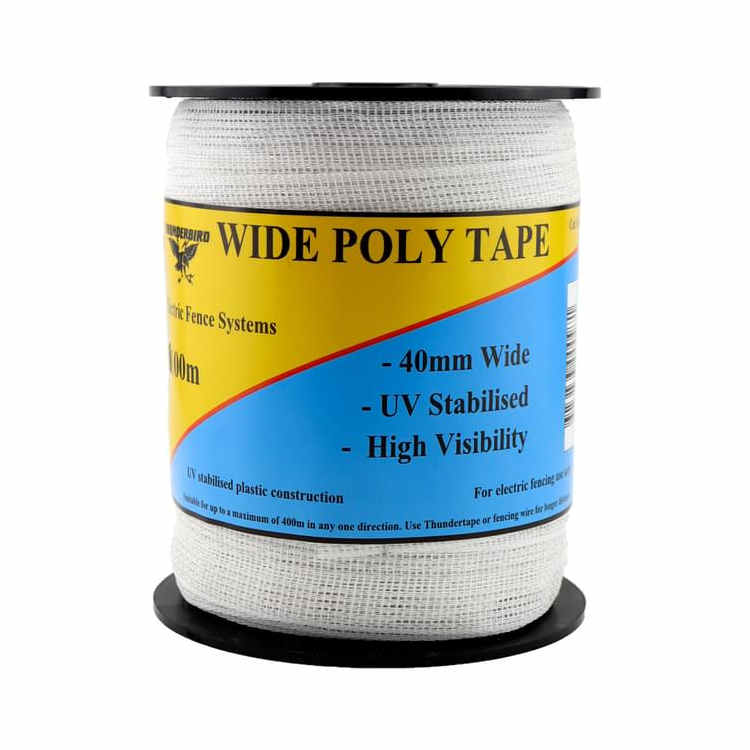 Thunderbird 100m x 40mm Wide Poly Tape (Hot Tape) EF-41