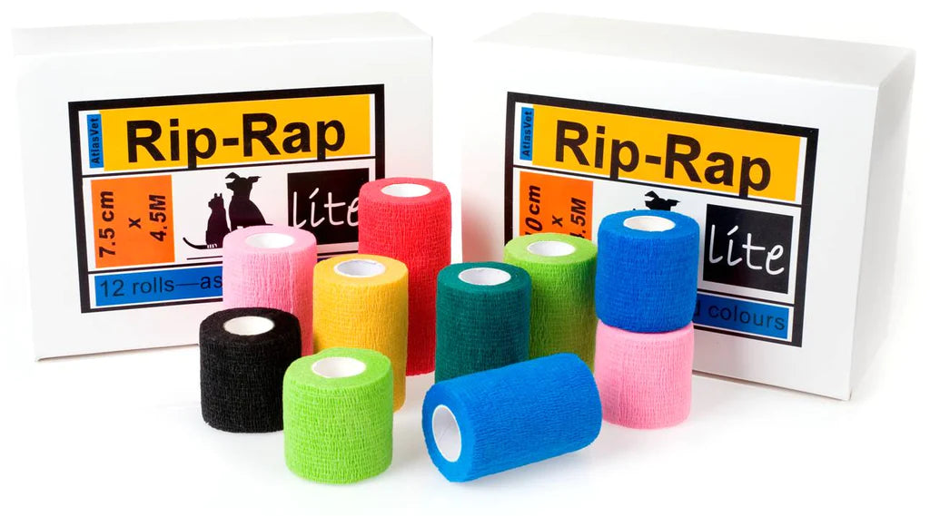 Saxon Rip-Rap Self Adhesive Bandage 10cm x 4.5m Assorted Colours