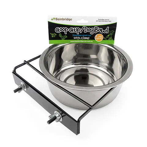 BainBridge Coop Cup Stainless Steel with Clamp Holder