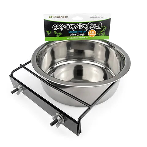 BainBridge Coop Cup Stainless Steel with Clamp Holder