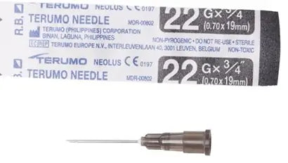 Saxon Needles 22G x 3/4" (Black) Agani