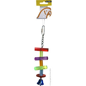 Avi One Bird Toy Acrylic Splillikin Bunch W/bell