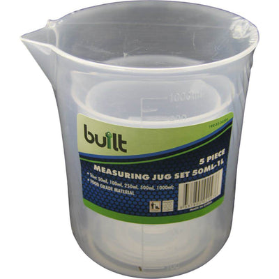 Electaserv Built Measuring Jug Set 50ml-1L 5 piece
