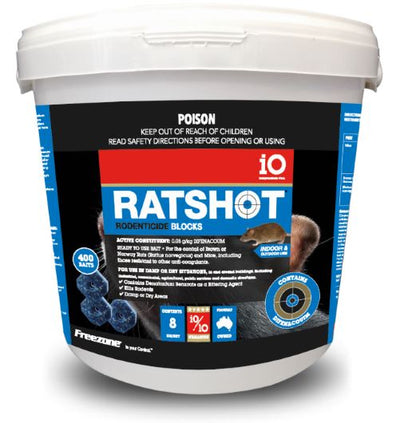 iO Ratshot Blocks 2kg Blue Difenacoum