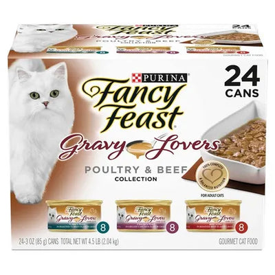 Purina Fancy Feast Gravy Lovers Poultry & Beef Collection 24 x 85g