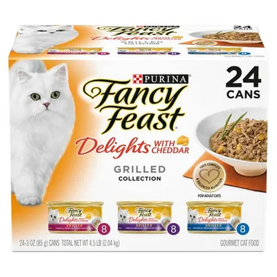 Purina Fancy Feast Delight with Cheddar Grilled 24x Collection 85g