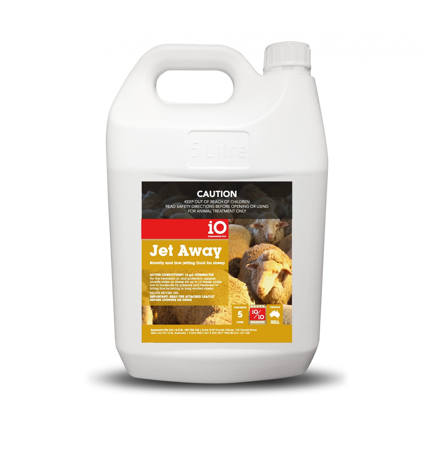 iO Jet Away Blowfly & Lice for Sheep 5L