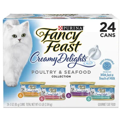 Purina Fancy Feast Creamy Delights Poultry & Seafood 24x Collection 85g