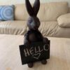 Fandango Benvenidos Bunny Copper Effect with Chalkboard Sign