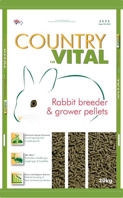 Hygain Country Vital Rabbit Breeder & Grower Pellets 20kg