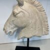 Fandango Cheval Horse Head in Marble Finish on Metal Stand