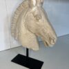 Fandango Cheval Horse Head in Marble Finish on Metal Stand