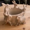 Fandango Amigas Bunny Party Planter – Outdoor Candle Holder & Ornament